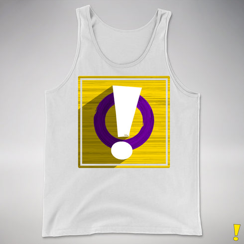 Intersex Pride Flag Exclamation Point Premium Tank Top - White